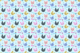 Cute Cat Head and Fish Bone Pattern: A Versatile Design for Creative Projects
