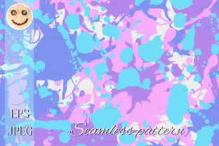 Ink Splashes Camo Seamless Pattern