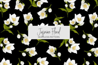 Jasmine Floral Seamless Pattern: A Refined Black-and-White Design Resource