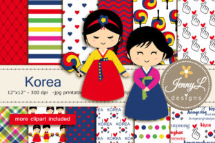 Korea Digital Papers and Clipart