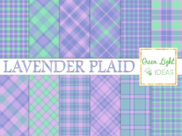 Lavender Plaid Digital Papers Textures