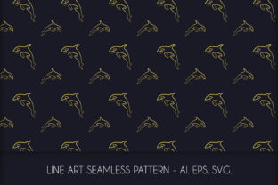 Line Art Dolphin Seamless Pattern: A Versatile Design Resource for Creatives