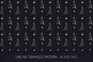 Line Art Rabbit Seamless Pattern: A Versatile Design Resource for Creatives
