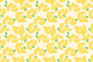 Sliced Lemon Seamless Pattern