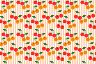 Vivid Color Fruit on Strip Background